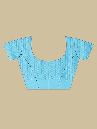 Image of Garden Vareli Lace Border Satin Saree with Unstitched Sequin Blouse Piece