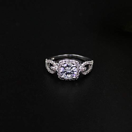 Anéis femininos Weite de diamante geométricos quadrados cravejados de zircônia, presente perfeito pa