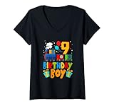 Photo Gallery donna 9th birthday train boys girls 9 years old i m nine maglietta con collo a v Photo Gallery donna 9th birthday train boys girls 9 years old i m nine maglietta con collo a v