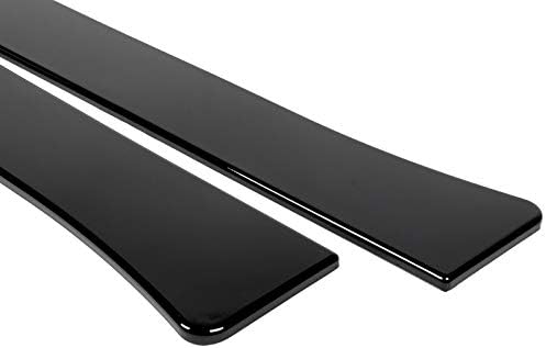 6PCS Side Skirt Extension Rocker Splitters Diffuser Lip, Air-Dam-Chin Spoiler, Tirm Protector Body Kit 86" x 4" Universal (Painted Black)