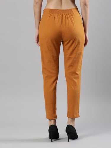 Image of Femmora Comfortable Fit Solid Straight Pant, Breathable Cotton Fabric with Side Zip Button Closure, for Women, Pack of 1