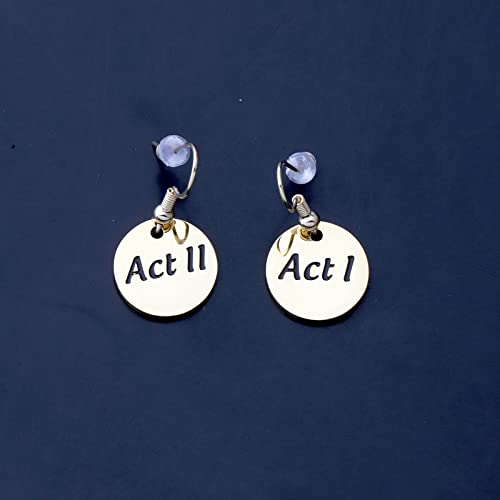 KTAP Theatre Dangle Earrings Director Actor Jewelry Act I Act II Earrings Gift for Theater Lovers2