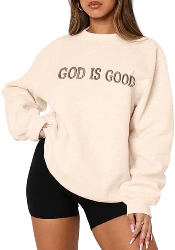 MAPICK Womens Oversized Christian Sweatshirts Fleece Crewneck Swe...