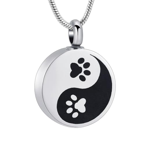 Bijoux de crémation : urne pour cendres de chien en acier 316L