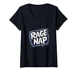 Mujer Divertido Disfraz de Siesta de Rabia para los Amantes del Habla Camiseta Cuello V