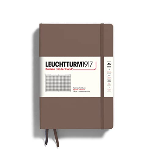 Image of LEUCHTTURM1917 - Notebook Hardcover Medium A5-251 Numbered Pages for Writing and Journaling (Warm Earth, Squared)