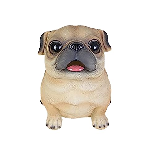 Cierre de huchas con llave, bonito banco para perros Pug para alimentar, banco infantil irrompible para niños como regalo o como decoración del hogar Máquina de caramelos (caqui, talla única)