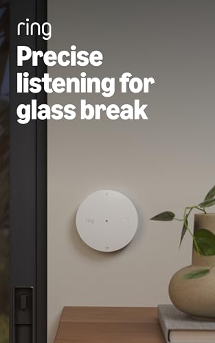 Image of Ring Sensors: Glass Break Sensor (newest model) - Instant notifications, on Amazon Sidewalk, no base station needed, Pro Monitoring (sold separately)