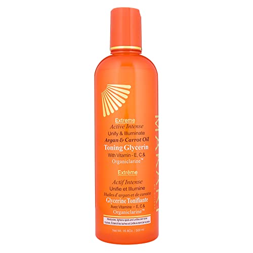 Makari Extrema Zanahoria y Aceite de Argán de la Piel Tonificación Glicerina 16oz - Lightening & Apriete Humectante para Rostro y Cuerpo con Organiclarinetm, Whitening Tratamiento para Manchas oscuras Cover