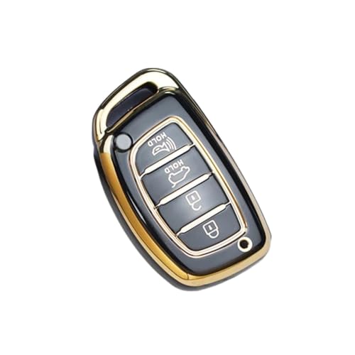 Funda para llave Hyundai en color negro compatible con Tucson Sonata Elantra y Creta