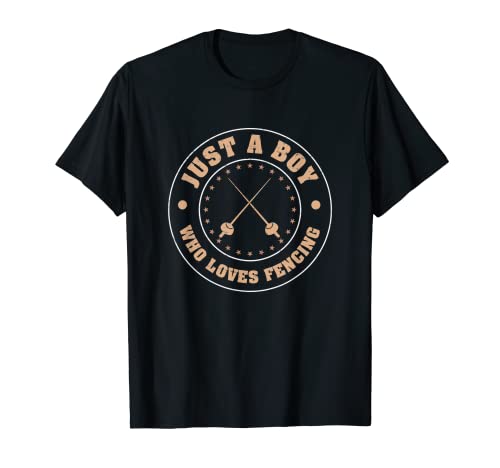 Juste un garçon qui aime l"escrime drôle pour un amateur d"humour d"escrimeur T-Shirt