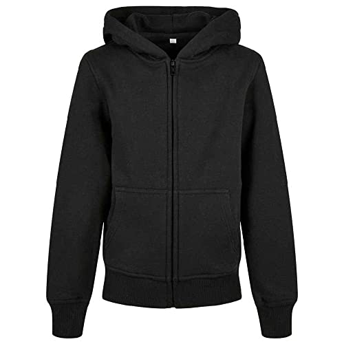 Sweat à capuche zippé enfant mixte vêtement basique coton bio uni