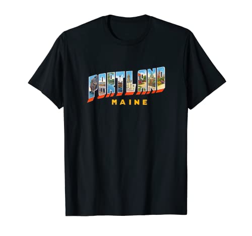 Portland Maine ME - Camiseta retro vintage Camiseta