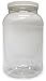1 Gallon Plastic Jar, Wide Mouth, Clear, with Lined Fresh Seal Lid, Shatter-Proof Container Storage PET 1 BPA Free 4 Quart 128 oz