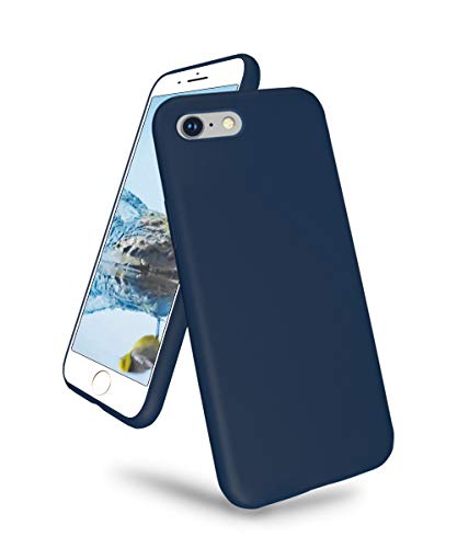 Coque iPhone 7/8 bleu nuit idéale pour le bureau et sorties