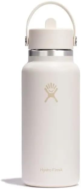 Hydro Flask 32-Ounce Wide Mouth Flex Straw Cap Water Bottle - Limited Edition Color - IVORY