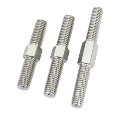 Double-Ended Threaded Rod M6 M8-304 Stainless Steel Dual Head Stud Bolts for Industrial and DIY Applications(M8x60mm 2pcs)