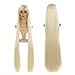Produktbild Extra Lange Perücke 100cm Damen Glattes Haar Hitzebeständige Perücke Cosplay/Halloween Party Kostüm, Platinblond,A