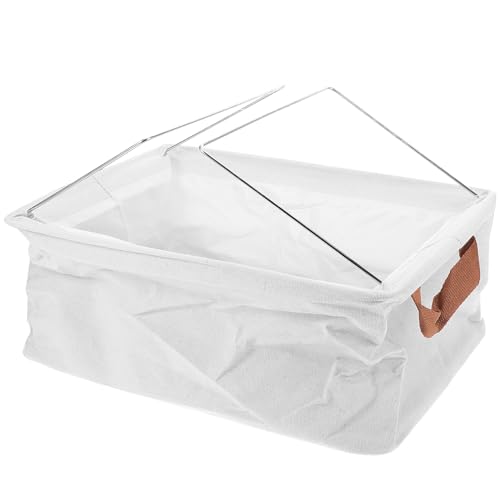 EXAOMBLE 棉折りたたみ収納ボックス 大容量頑丈スチールフレーム採用 衣類雑貨整理用シンプルデザイン 衛生的で滑り止め機能付き収納コンテ