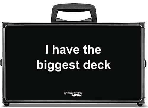 The Biggest Deck Cards Case XL. Playing Card Case Holder for Cards Against Humanity Magic MTG Trading Cards and more! Fits Main Game and All Expansions. Includes 8 free card dividers!