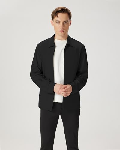 Locachy Men's Casual Lapel Air-Conditioned Room Jacket Full Zip Lightweight Summer Sun Protection Outerwear3