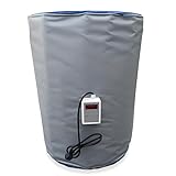 Calentador de tambor con termostato, calentador de barril IBC de 200 L/1000 L, 0-120 ℃ de aceite IBC con termostato para tanque de plástico IBC negro-200L