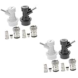 Bierfass-kupplung: der ergonomische griff ist während der installation und des betriebs leicht zu halten und ermöglicht den sofortigen durchfluss in die leitung, fass-zapfkupplungen.