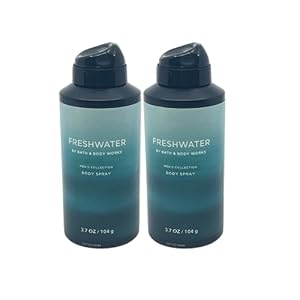 Bath and Body Works Men’s Collection Freshwater Deodorizing Body Spray 3.7 Oz. 2 Set.