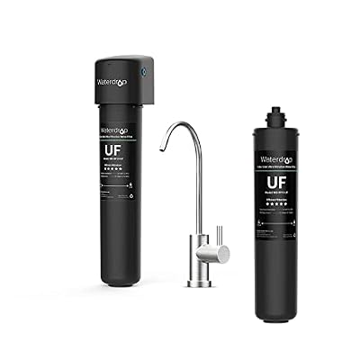 Waterdrop 15UB-UF 0.01 ?m Ultra Filtration Under Sink Water Filter System for Baçt?ria Reduction & RF15-UF 0.01 Micron Replacement Filter Cartridge for 15UA/15UA-UF/15UB/15UB-UF/15UC/15UC-UF