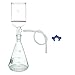Deschem 1000ml,Glass Suction Filter Kit,350ml 24/40 Buchner Funnel & 1L Erlenmeyer Flask