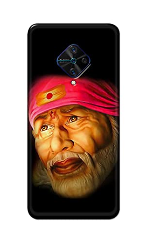 Image of PRINTFIDAA Sai Baba Lord Shiridi Great God Hinduism Religious Hard Back Cover for Vivo S1 Pro Back Cover -(P6) KAT1002