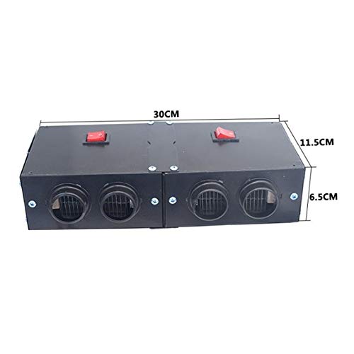 Voiture Pare-Brise Heate Air Heater Dégivreur Désembuage Ventilateur Chaud 4 Ports 12V 500W