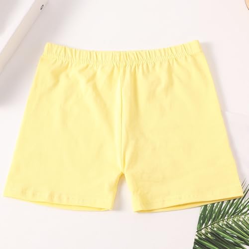 Girls Biker Shorts Kids Cotton Elastic High Waist Short Leggings for Yoga Dance Athletic Shorts Comfort 5-14 Years4