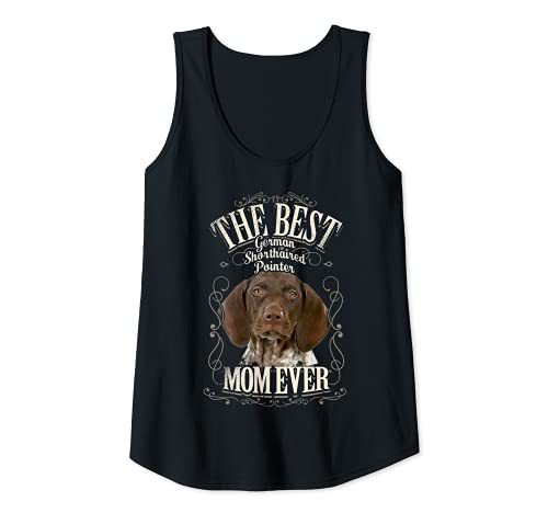 Mujer Mejor German Pointer Perro Mama Gracioso Regalo Vintage Dog Camiseta sin Mangas