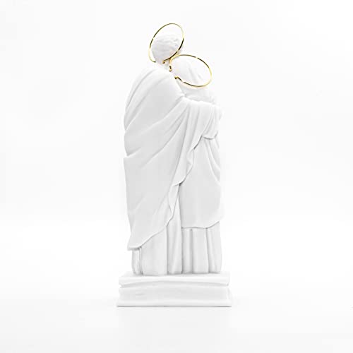 Sagrada Familia 27 cm em Pó de Mármore maciça C/ Auréola