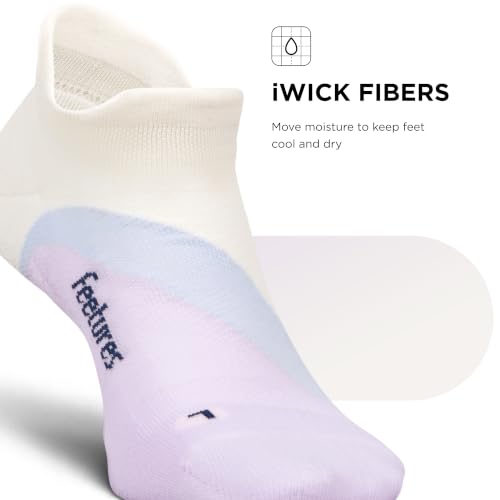 Image of Feetures Elite Light Cushion No Show Tab Sock Wave