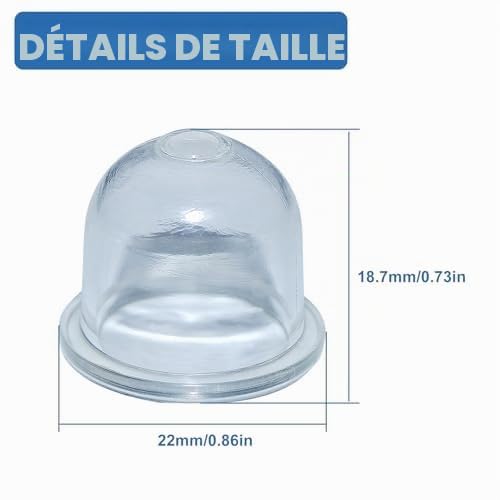 AUMEL 10 Pièces Pompe d'amorce 22mm pour STIHL FS38 FS55 FS45 Tasse d'huile – vue 4