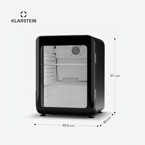 Klarstein Audrey Evo Réfrigérateur à boissons Porte en verre Mini Bar Mini Frigo 68 Design rétro - vue 8