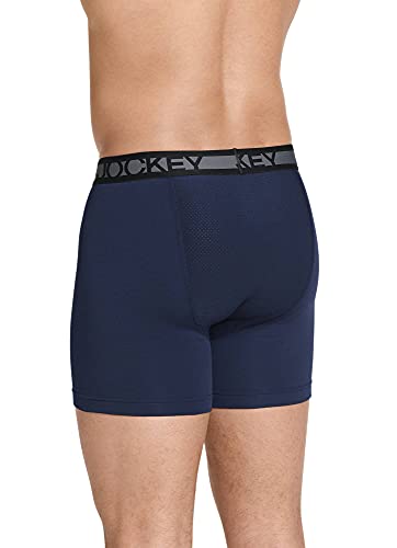 Jockey Sport Men's Underwear Cotton Performance 6" Boxer Brief2