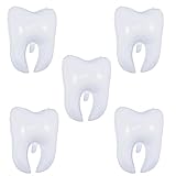 5PCS White Tooth Balloons Set Tooth Foil Balloon Dentist Graduation Party Decorations Tooth Clinic Decoration Balloons for Dentist Dental Student