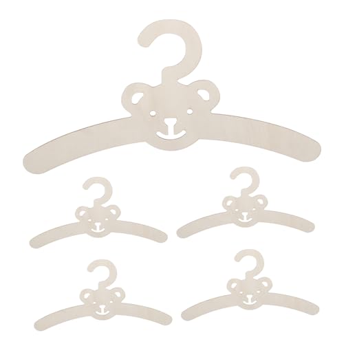 OFFSCH 5pcs Children Hanger Small Clothes Rack Pants Rack Kid Hanger Childrens Hangers Kid Room Decor Clothes Hangers Cloth Hanger Newborn Hangers for Closet Wood