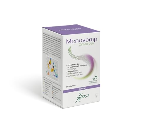 Aboca | Menovamp Cimícifuga | Complemento alimenticio 100% Natural | Síntomas de la menopausia | Frasco de 60 cápsulas