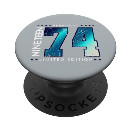 1974 febrero mes nacimiento año cumpleaños PopSockets PopGrip Intercambiable