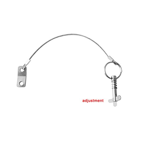 4 Pack Quick Release Pin 1/4" Diameter W/Drop Cam & Spring - Lanyard Prevents Loss, Full 316 Stainless Steel, Bimini Top Pin, Marine Hardware, Free Installation Screws #TOP3