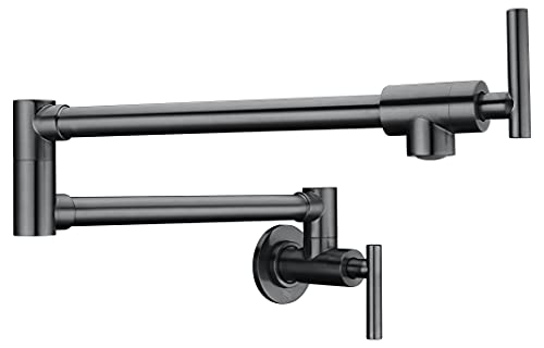 ANZZI Braccia Wall Mount Pot Filler in Gunmetal