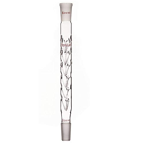 stonylab Colonne de Distillation Vigreux, 24/40 200 mm Verre Borosilicaté de Longueur Fractionnaire Colonne de Distillation Colonne Vigreux avec Indentations...