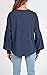 BTFBM Womens Fall Fashion 2026 Long Sleeve Shirts Casual V Neck Ribbed Knit Blouses Pullover Trendy Loose Fit Tunic Tops(Solid Blue, Small)