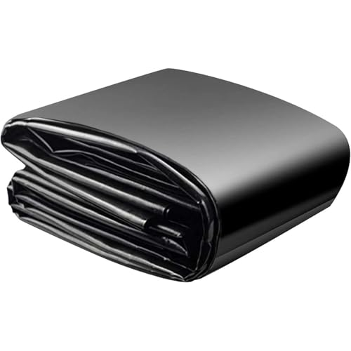 Revestimiento prefabricados para estanques con peces y koi, revestimiento de estanque negro de HDPE para paisajes impermeables, piscinas de jardín, peces grandes, espesor de membrana de 0,12mm(2x4m)