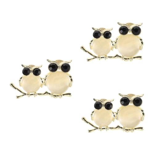 Broche chouette strass bijoux de vetement pour gilet et echarpe