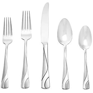 Oneida River 20 Piece Everyday Flatware, Service for 4 18/0 Stainless Steel, Silverware Set
